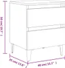 vidaXL Nočné stolíky 2 ks. Betónová sivá 40x35x50 cm Náhľad obrázku produktu 8