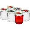 Twist-Off-Glas, bauchig, 580 ml mit farbigen Deckeln Ø Produktbild-Vorschau 2