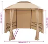 vidaXL Zahradní pavilon se závěsy Šestihranný 360x265 cm Náhled obrázku produktu 7