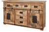 MASSIVMOEBEL24 | Buffet 150x45 Manguier laqué Bois naturel Voir les images du produit 1