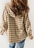 ASKSA Damen Jacke Karierte Winterjacke Oversize Langarm Produktbild-Vorschau 3
