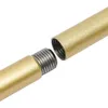 A close-up shot of two gold-colored metal tubes with threaded ends, one inserted into the other. Podgląd zdjęcia produktu
