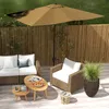 Outsunny Parasol de jardin Parasol droit Parasol Voir les images du produit 8