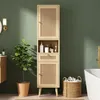 Flieks Badezimmer-Hochschrank mit Rattan-Schranktüren, Produktbild-Vorschau 4
