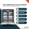 homeX DWFI601442A Geschirrspüler 60 cm, Spülmaschine Produktbild-Vorschau 2