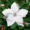 Künstliche Weihnachtsblumen Poinsettia 25 Stück mit Clips Produktbild-Vorschau 5