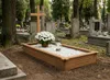 Grabumrandung aus Eichenholz 190 × 90 × 20 cm + Eichenkreuz Produktbild-Vorschau 1