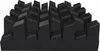A black acoustic diffuser with a geometric, stepped pattern. Anteprima dell’immagine prodotto