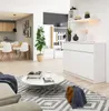 Kommode – Sideboard – Schubladenkommode – 138 cm – Weiß Produktbild-Vorschau 3