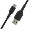 Belkin USB-C/USB-A Kabel      2m ummantelt, schwarz  Produktbild-Vorschau 3