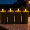 Candele LED Relaxdays, set da 4, A x P: 18 x 7,5 cm, fiamma Anteprima dell’immagine prodotto 2