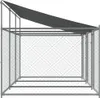 vidaXL Enclos pour chiens avec toit et portes Gris 6x2x2 m Voir les images du produit 5
