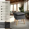tectake® Sgabello con contenitore Elva in look lino Anteprima dell’immagine prodotto 15