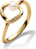 PANDORA Essence Damenring mit Perle und Zirkonia, IP Gold Produktbild-Vorschau 1