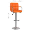 vidaXL Tabouret de bar 2 pcs. Simili cuir orange Voir les images du produit 8