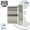 tecuro Stopfen mit Sechskant Edelstahl V4A (AISI 316), AG 1 Produktbild-Vorschau 3
