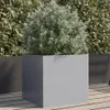 vidaXL Fioriera argento 42x40x39 cm Acciaio zincato Anteprima dell’immagine prodotto 8