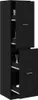 A tall, narrow black cabinet with two double doors and pull-out drawers. Produktbild-Vorschau