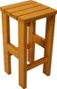 A wooden bar stool on a white background. Produktbild-Vorschau