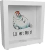 Dicke Robbe Rahmen Spardose aus Holz mit Spruch Gib mir Produktbild-Vorschau 1