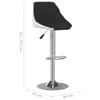 vidaXL Tabouret de bar 2 pcs. noir et blanc similicuir Voir les images du produit 8