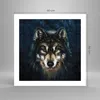 Poster - Poster ohne Rahmen - Wolf Dunkel Grafik - 50x50 cm Produktbild-Vorschau 4