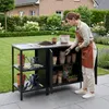 Outdoorset 'Bolognano' Standregal und Schrank Stahl Produktbild-Vorschau 7
