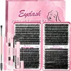 Qiveaory Wimpernverlängerung Kit 720pcs DIY einzelne Produktbild-Vorschau 1