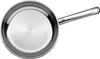 A stainless steel frying pan with a handle, shown from a top-down perspective against a white background. Náhľad obrázku produktu