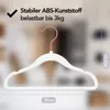 Brixy 50 Kinderkleiderbügel – Weiß – Kleiderbügel – Samt – Produktbild-Vorschau 4