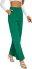 FUNYYZO Damen Hose High Waist Weites Bein Grün XL Produktbild-Vorschau 3