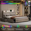 Polsterbett 140x200cm mit USB und Steckdosen, Jugendbett Produktbild-Vorschau 6