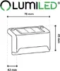 4x Lampa Solarna LED STICO 4000K Schodowa Lampki Zewnętrzne Podgląd zdjęcia produktu 5