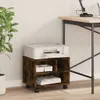 vidaXL Stojan na tiskárnu s kolečky, kouřový dub 41x32x34,5 Náhled obrázku produktu 3