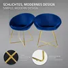 Sedia da pranzo ML-Design con schienale rotondo, blu, in Anteprima dell’immagine prodotto 3