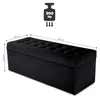 MG Design čalúnená taburetka, čierna, 45x120 cm - s úložným Náhľad obrázku produktu 5