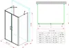 doporro Duschkabine U-Form 90x120x90cm Duschabtrennung in Produktbild-Vorschau 7