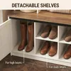 Garderobenständer mit Sitzbank, Garderobe mit LED, Produktbild-Vorschau 4
