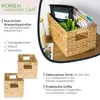 Aufbewahrungskorb faltbarer Korb geflochten aus Wasserhyazinthe Seegras 2er Set HMF 37242-S2 Größe M 32 x 23 x 20 cm klassisches Design Anteprima dell’immagine prodotto