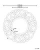 BELIANI Wandspiegel Silber MDF-Platte Glas Rund 70 cm Produktbild-Vorschau 3