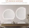 Halbrunder Spiegel 100 x 80 cm Badspiegel mit Beleuchtung Produktbild-Vorschau 5