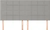 vidaXL Kopfteil Hellgrau 160 x 5 x 118/128 cm Stoff Produktbild-Vorschau 3