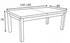 Rechteckiger massiver Tisch 80x140 ausziehbar auf 180 cm Produktbild-Vorschau 8