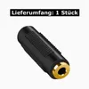 I54 3.5mm Klinke Kupplung Verbinder Buchse auf Buchse Produktbild-Vorschau 2