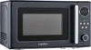 A dark gray Medion microwave oven is shown from a front-facing angle. Voir les images du produit