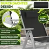 tillvex sedia da giardino premium 4 pezzi argento Anteprima dell’immagine prodotto 7