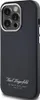 A black Karl Lagerfeld phone case for an iPhone 14 Pro is shown from the back. Produktbild-Vorschau