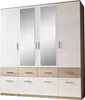Kleiderschrank "Box" in Sonoma Eiche / Weiß mit 8 Produktbild-Vorschau 1