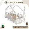 Crazy Pine Hausbett mit Schubladen 190x100 cm – Kinderbett Produktbild-Vorschau 2