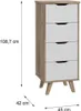 Commode avec 4 tiroirs - panneau de particules - chêne et Voir les images du produit 8